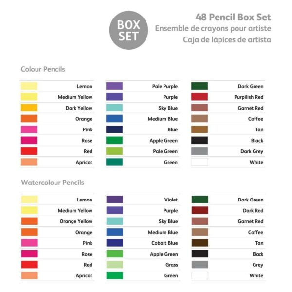 Derwent Academy Color/Watercolor Pencil 48 Wooden Box 7